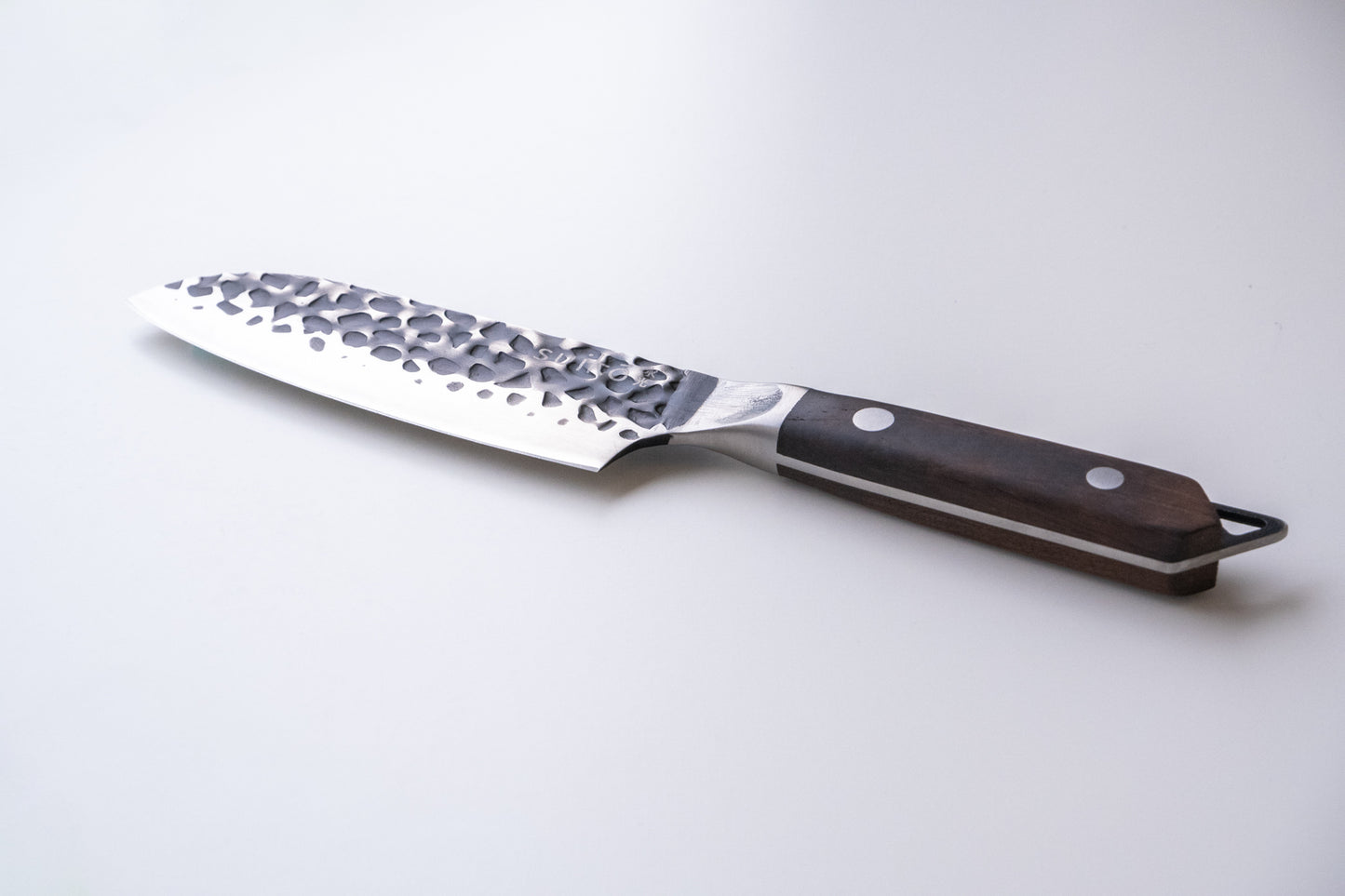 5-Inch Stainless Steel Handmade Santoku Knife with Ebony Wood Handle